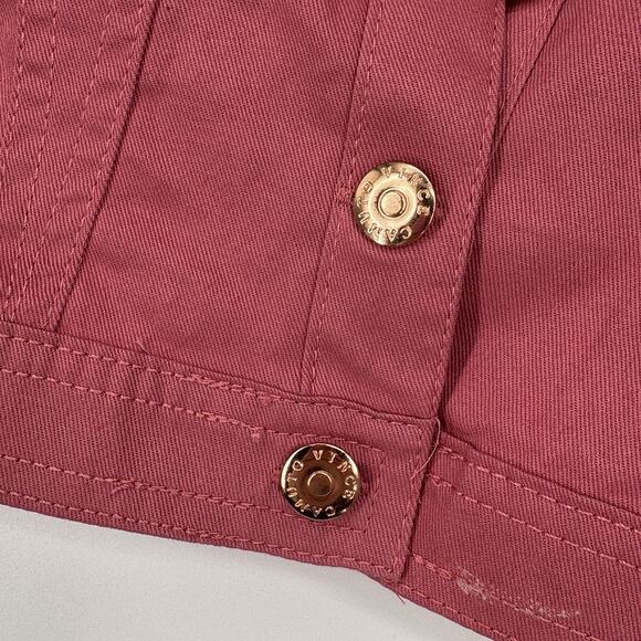 Vince Camuto Denim Trucker Jacket Girls 4T Pink Stretch - Picture 3 of 5